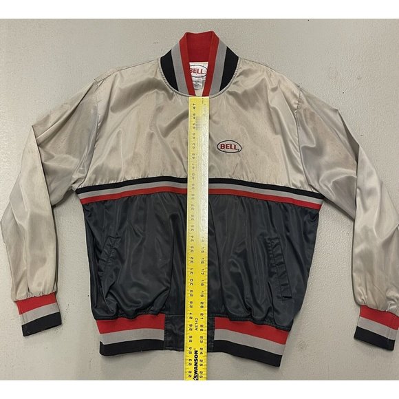 VTG Bell Racing Helmets Satin style Jacket Logo Motorcycle adult XL 48-50 - Picture 4 of 7